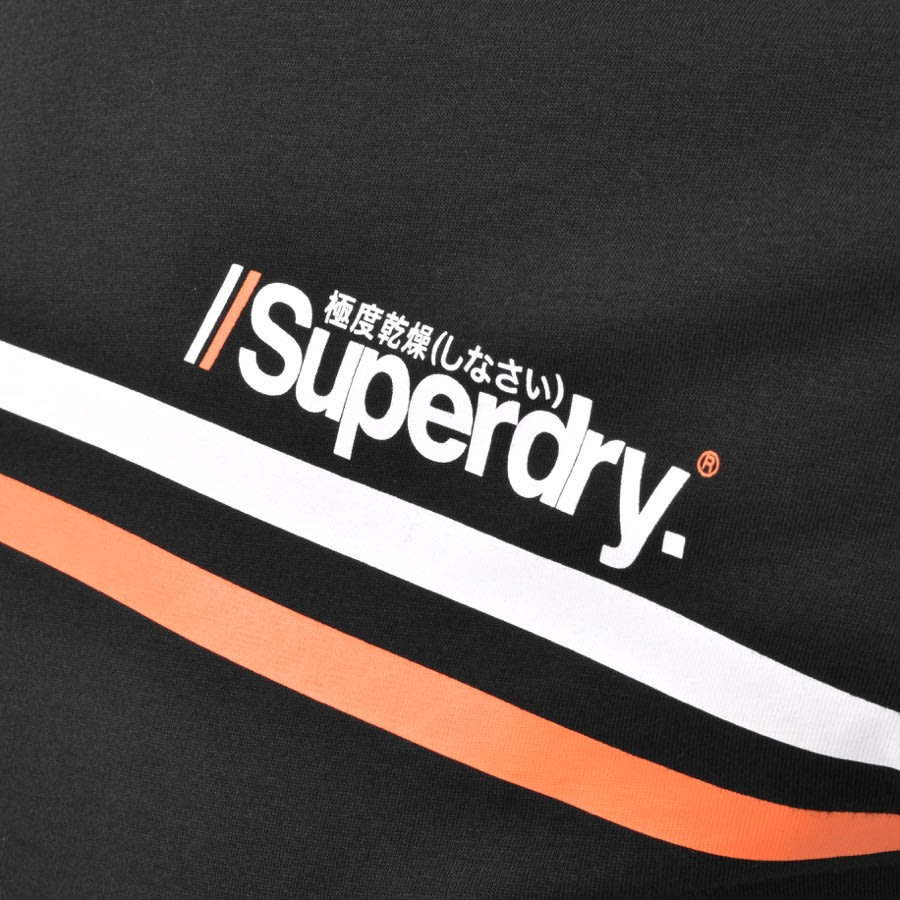 Alternative Image for ProductSuperdry Core Stripe Logo T Shirt Black3